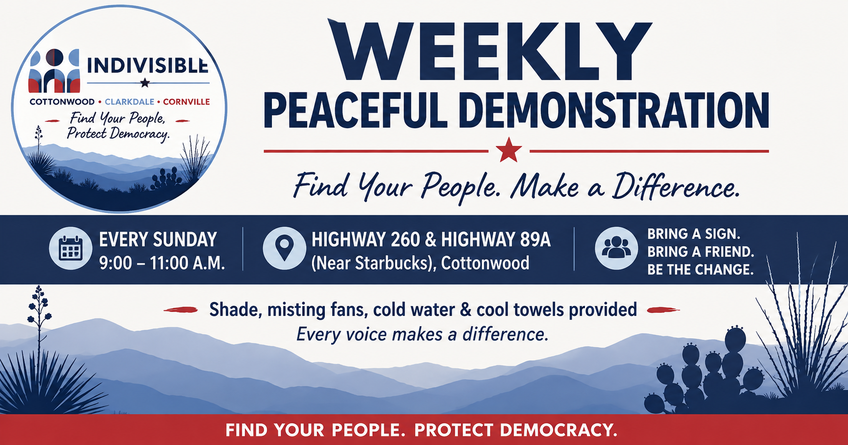 Weekly Peaceful Demonstration · Indivisible Arizona